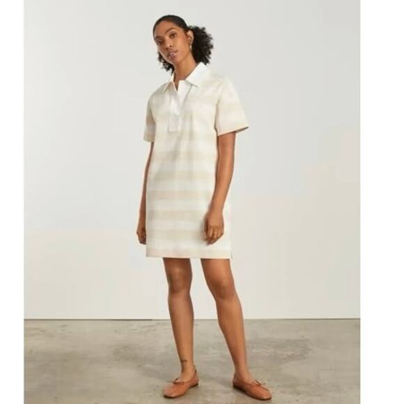 Everlane Dresses & Skirts - Everlane The Organic Cotton Polo Dress Neutral Stripe Small NWT